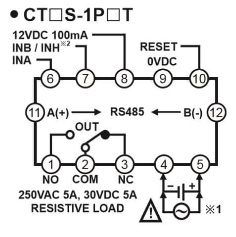 cách nối dây autonics CT6S-1P4 Bộ định thời