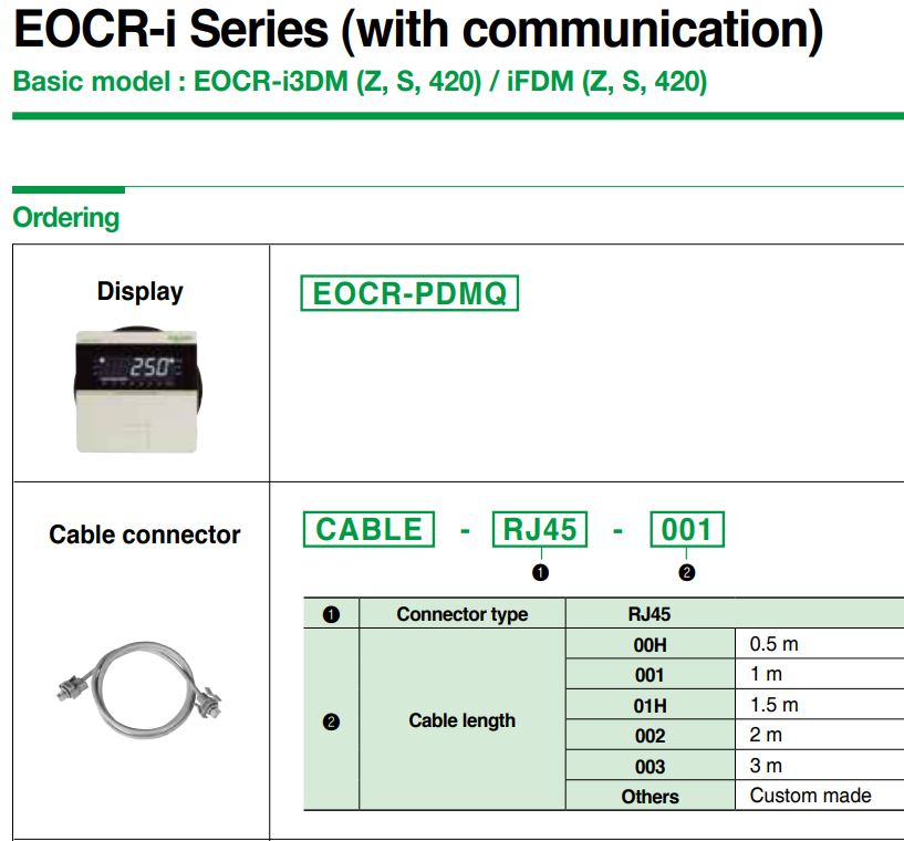 Cách chọn mã và đặt hàng Schneider EOCR-I3M420: Rơ le bảo vệ hiển thị số đa năng  