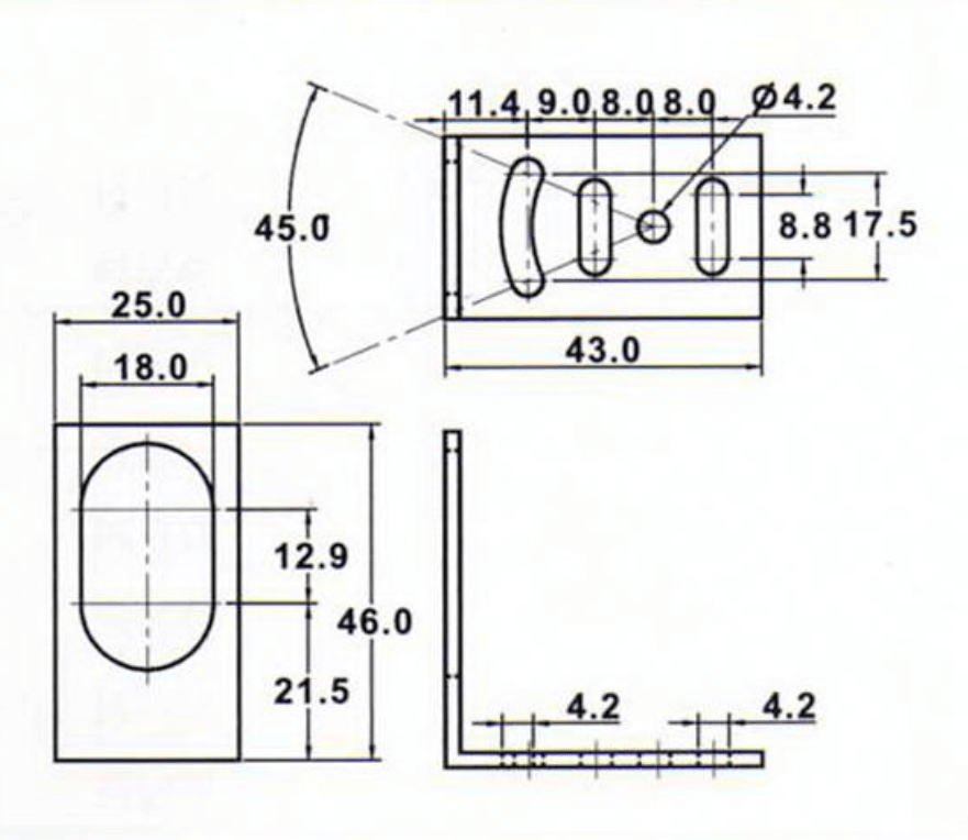 Kích thước Cảm biến quang Fotek Sử dụng gương M18-3MX