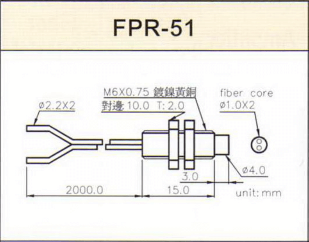 Kích thước Cảm biến quang (Đọc vạch) Fotek - mark sensor FPR-51