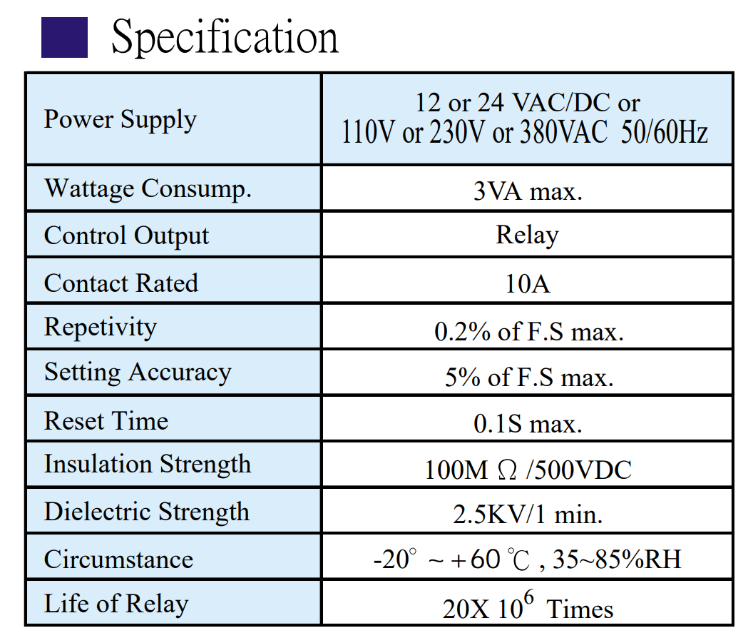 Thông số kỹ thuật Bộ định thời gian Fotek - Timer H5B-M3