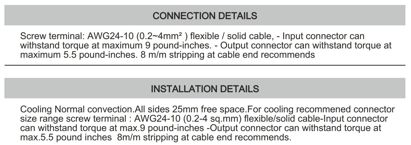 Cách cài đặt - đấu nối Connectwell PSS240/24/10: Bộ nguồn xung AC/DC 1 pha