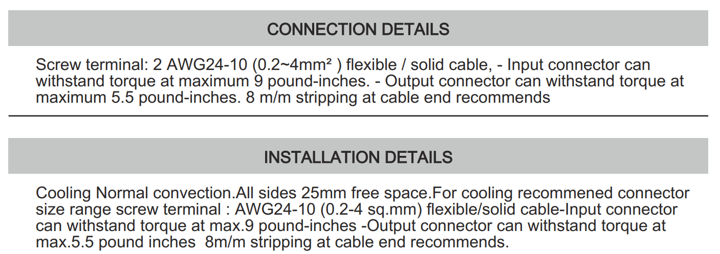 Cách cài đặt - đấu nối Connectwell PSS240/48/5: Bộ nguồn xung AC/DC 1 pha