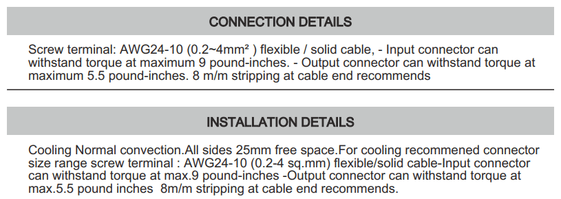 Cách cài đặt - đấu nối Connectwell PSS300/24/12.5: Bộ nguồn xung AC/DC 1 pha