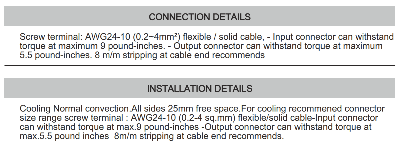 Cách cài đặt - đấu nối Connectwell PSS300/48/6.25: Bộ nguồn xung AC/DC 1 pha
