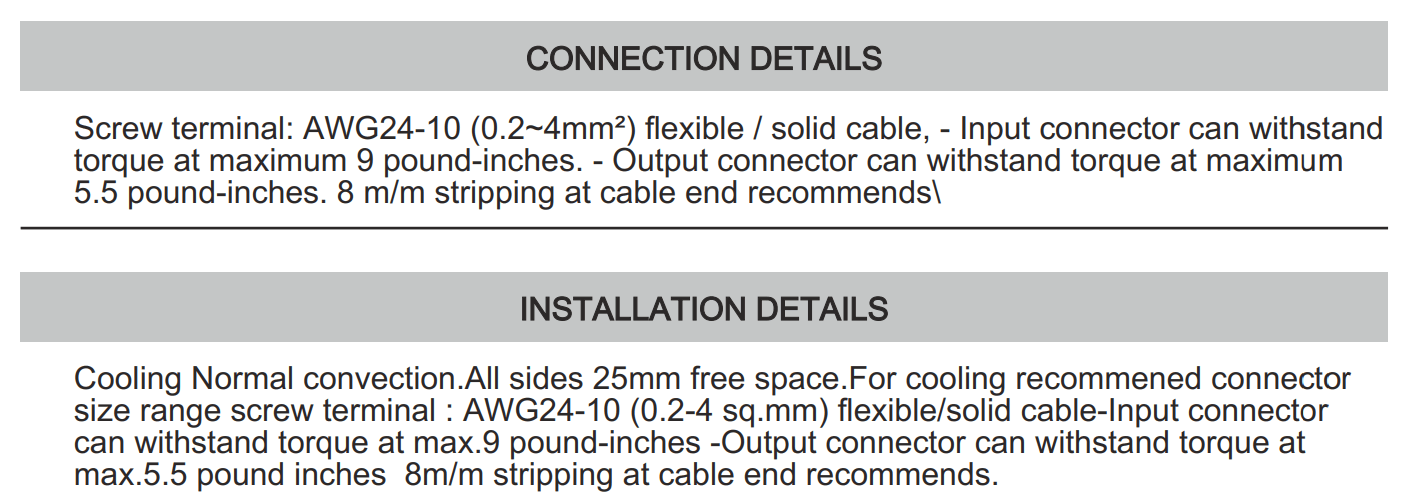 Cách cài đặt - đấu nối Connectwell PSS480/48/10: Bộ nguồn xung AC/DC 1 pha