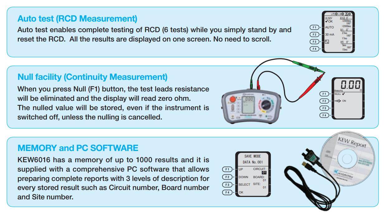 Kích thước Kyoritsu 6016: Thiết bị đo nhiều chức năng (Thông mạch,mạch vòng, test điện trở đất….)