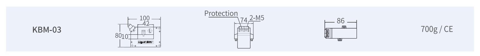 Cấu tạo và Kích thước Lightstar biến dòng PCT KBM-03R 400/5A~600/5A