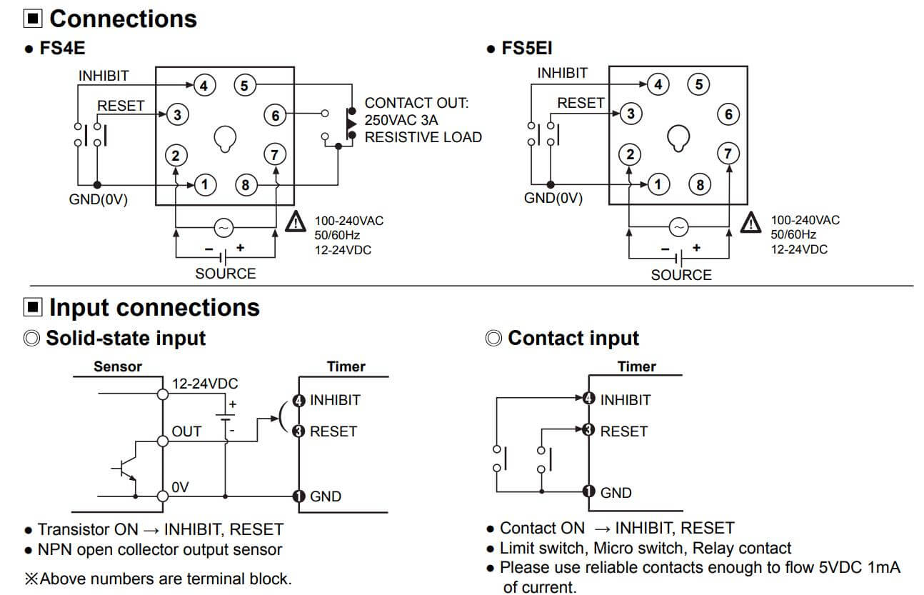 Cách nối dây, cách chỉnh, cài đặt, setup Autonics FS4E-1P4: Bộ định thời gian (Timer)