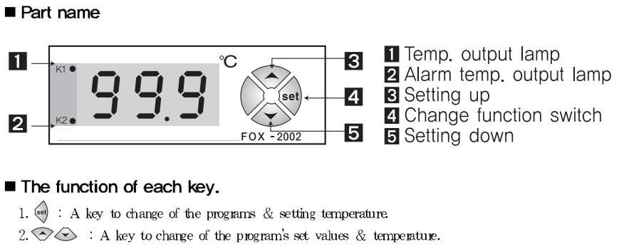 Cách nối dây, cách chỉnh, cài đặt, setup Conotec FOX-2002: Bộ điều khiển nhiệt độ