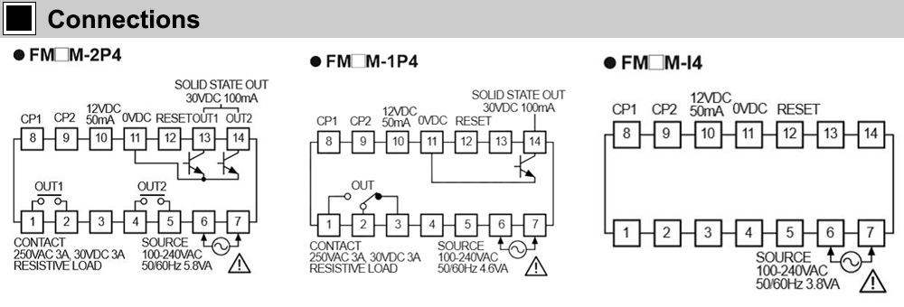 Cách đấu nối Bộ đếm - Counter Autonics FM4M-2P4