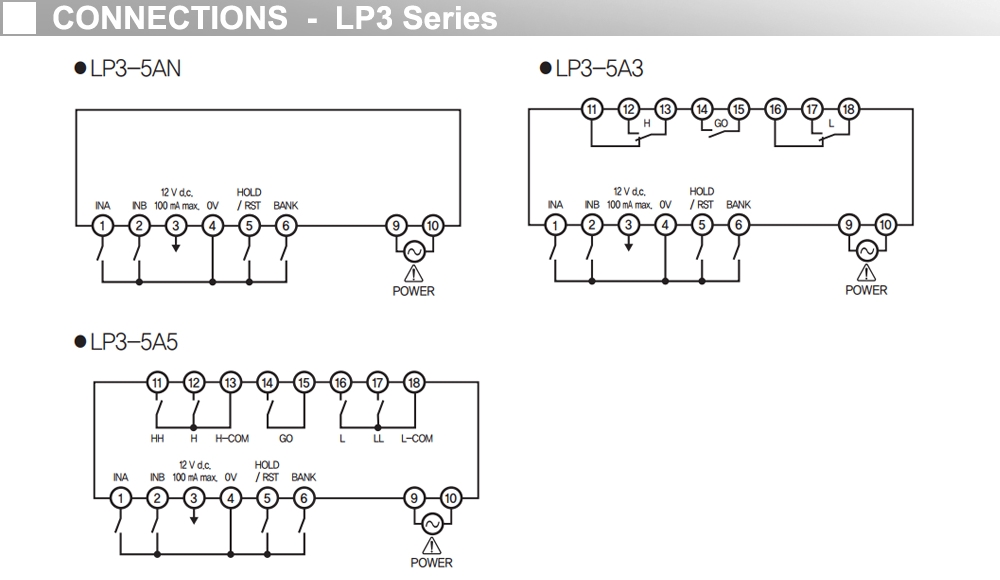 Cách đấu nối Bộ đếm xung đa năng - Hanyoung LP3-5A5