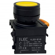Nút nhấn không đèn loại phẳng ILEC IL22-BN-10Y