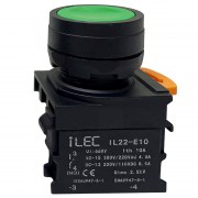 Nút nhấn không đèn loại phẳng ILEC IL22-BN-11G