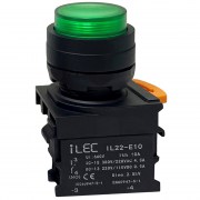 Nút nhấn có đèn loại lồi ILEC IL-BD-M10-G