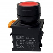Nút nhấn có đèn loại phẳng ILEC IL-BDF-M01-R