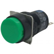 Idec AB6M-M2-GC: Nút nhấn không đèn phi 16, loại tròn, Màu xanh lá