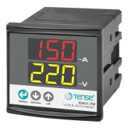 Tense DAV-72: Đồng hồ đa năng đo đạc các thông số : Điện áp (V), dòng điện (A) 1 pha, kiểu lắp đặt-Mặt cánh tủ