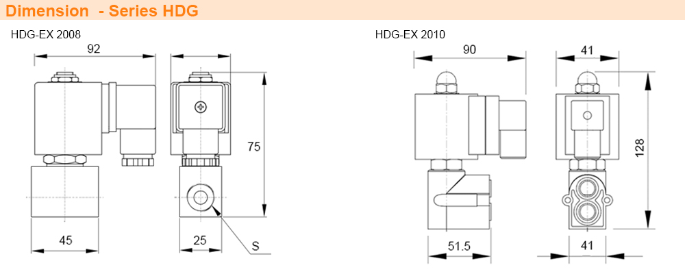 Kích thước Van 2/2 Gas Autosigma HDG-EX 2010