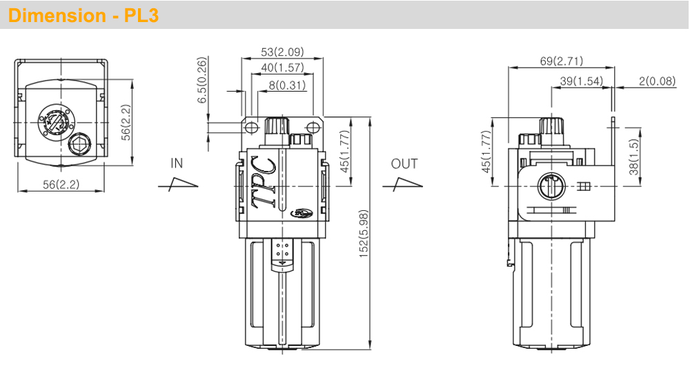 Kích thước Bộ cấp dầu Ren 1/4