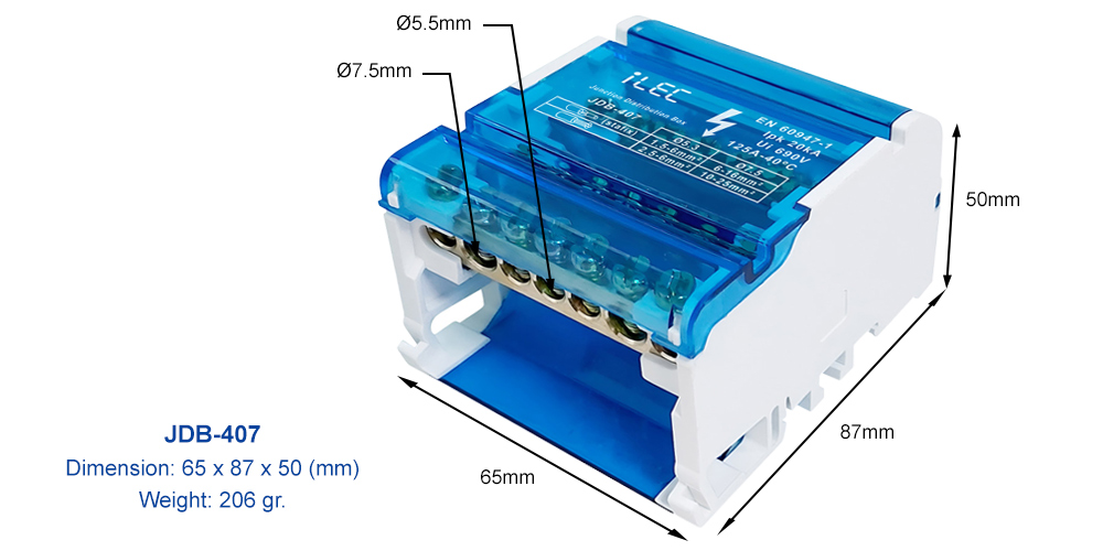 Kích thước iLEC JDB-407