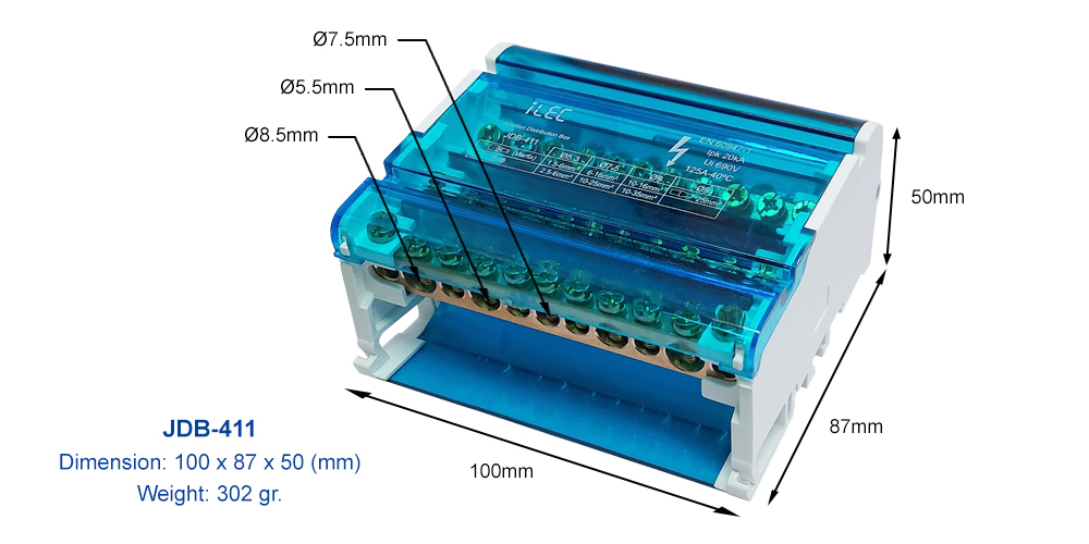 Kích thước iLEC JDB-411