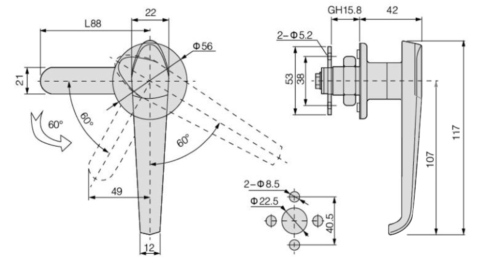 Kích thước: LIDA-MS306-2