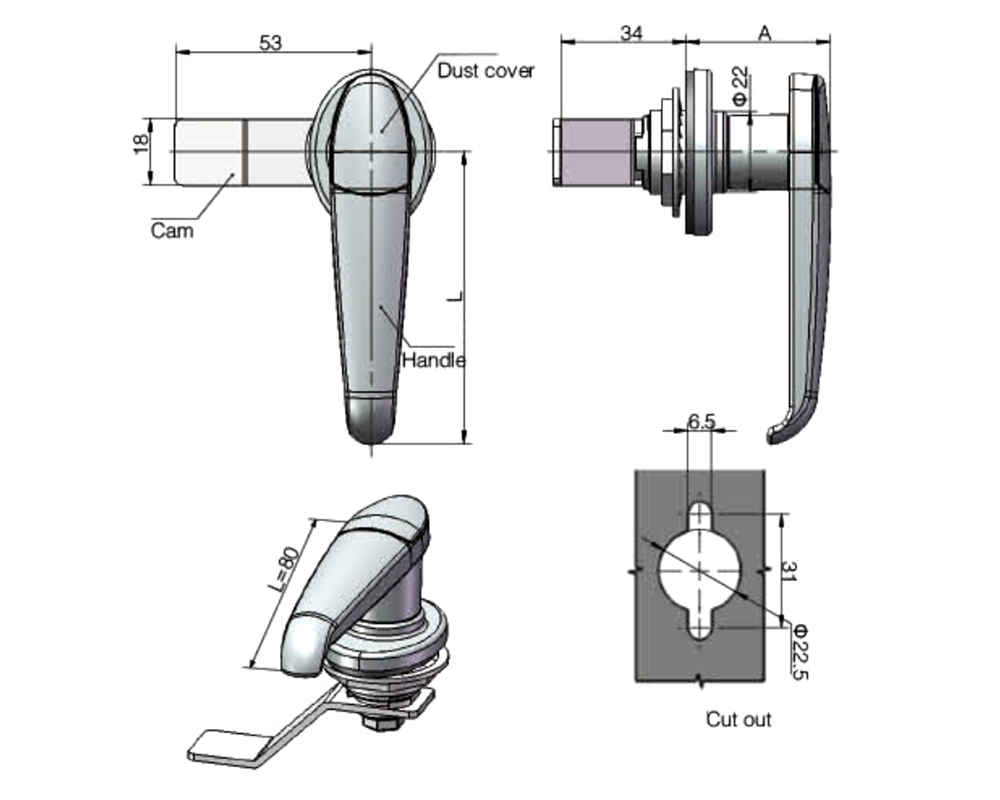 Kích thước: LIDA-MS308-3