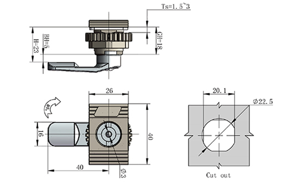Kích thước: LIDA-MS705-4