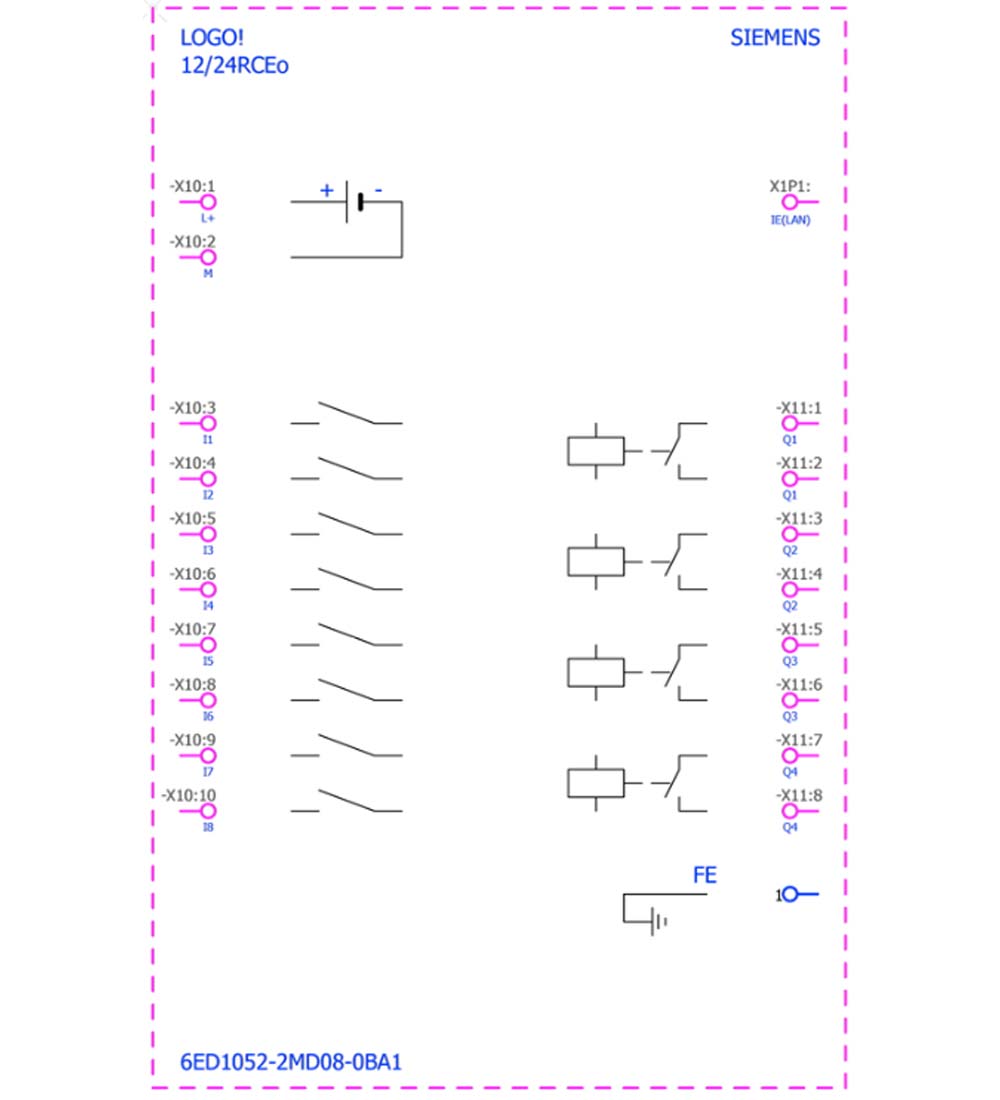 Cách đấu nối Siemens Simatic 6ED1052-2MD08-0BA1 : Bộ lập trình điều khiển LOGO! 12/24RCEO