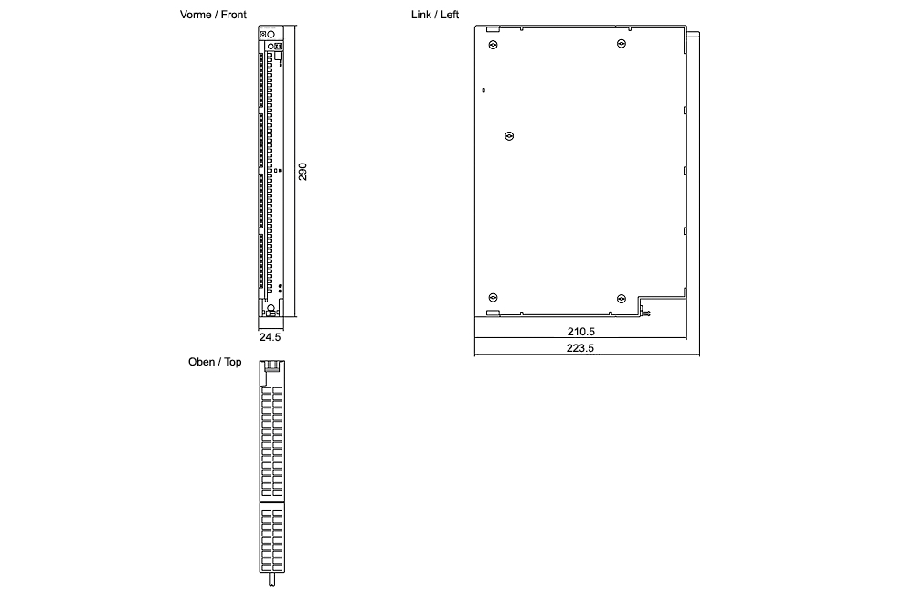 Kích thước Siemens Simatic 6ES7422-1HH00-0AA0 : Mô đun SM 422 Simatics S7-400