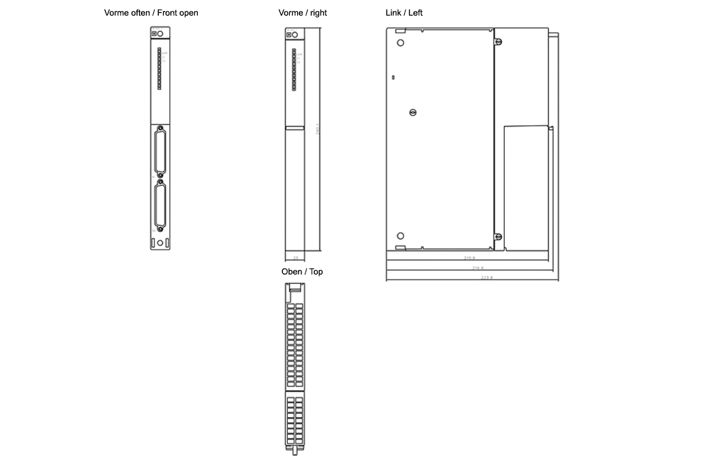 Kích thước Siemens Simatic 6ES7460-1BA01-0AB0 : Mô đun IM 460-1 Simatics S7-400