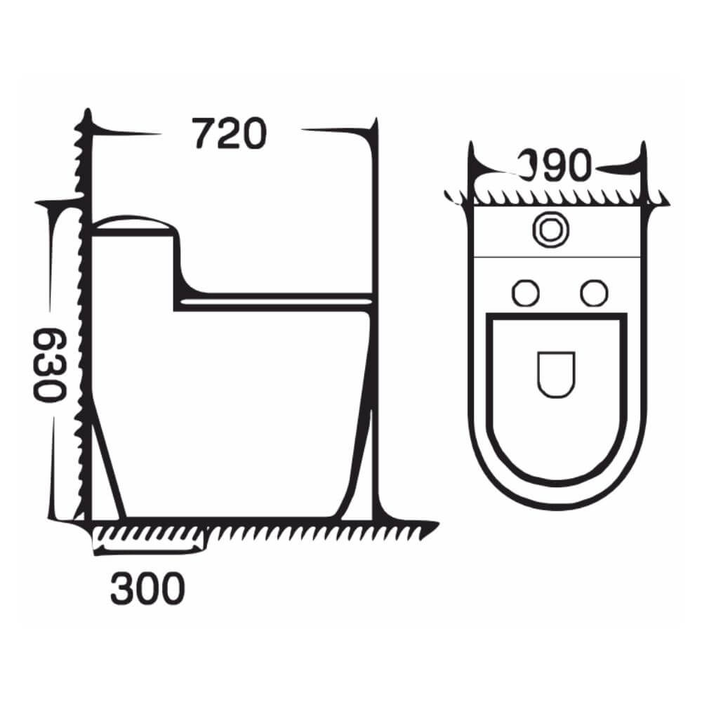 Kích thước Bồn Cầu Một Khối NERVIN NVBC968 width=